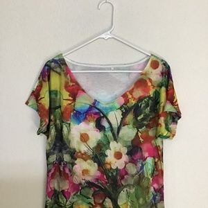 Women’s Watercolor Print T-Shirt